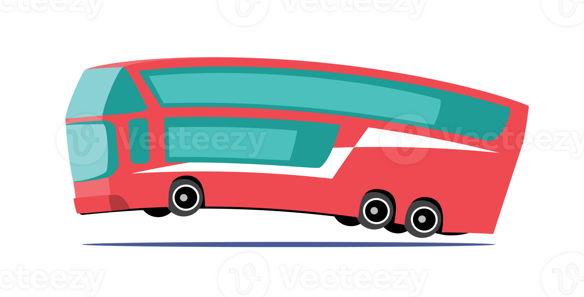 Illustration of a Red Bus png