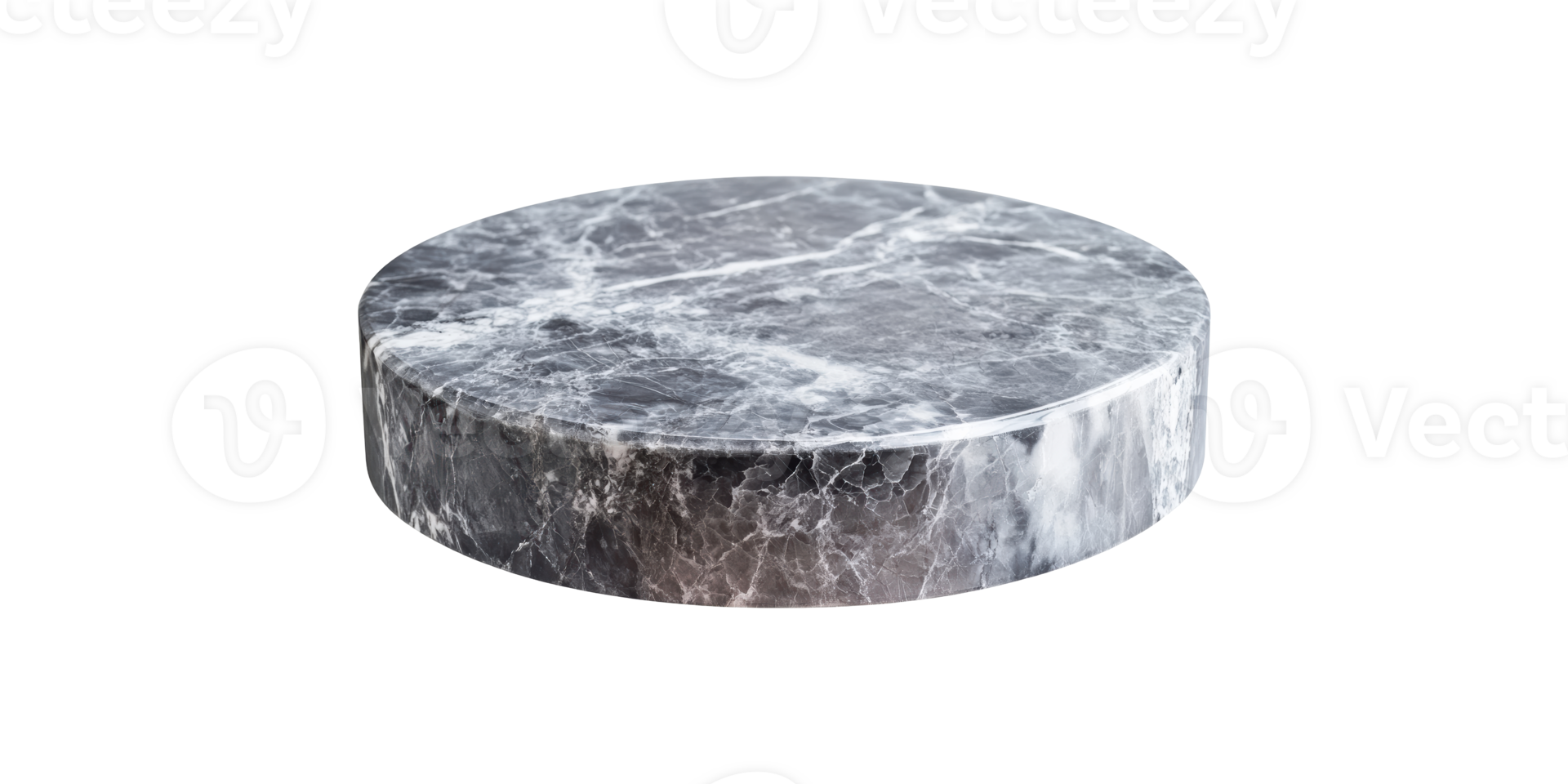 Round Marble Display Pedestal. Elegant Stone Platform For Product Presentation Isolated On Transparent Background png