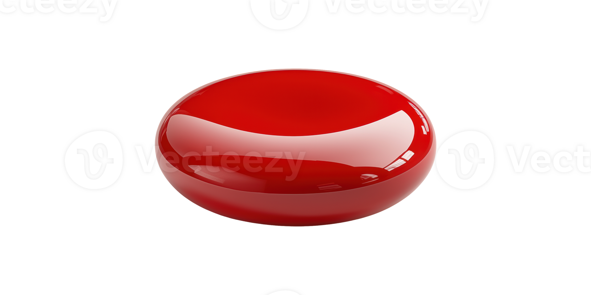 Red Glossy Button. Symbol Of Activation, Alert, Or Emergency Isolated On Transparent Background png