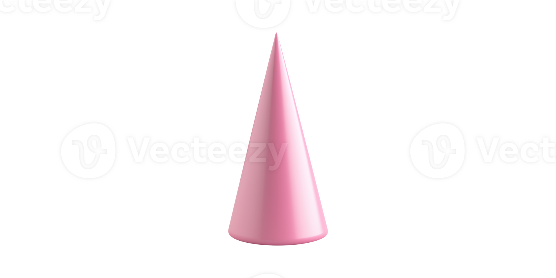 Pink 3D Cone. Geometric Shape For Design And Decoration Concepts Isolated On Transparent Background png