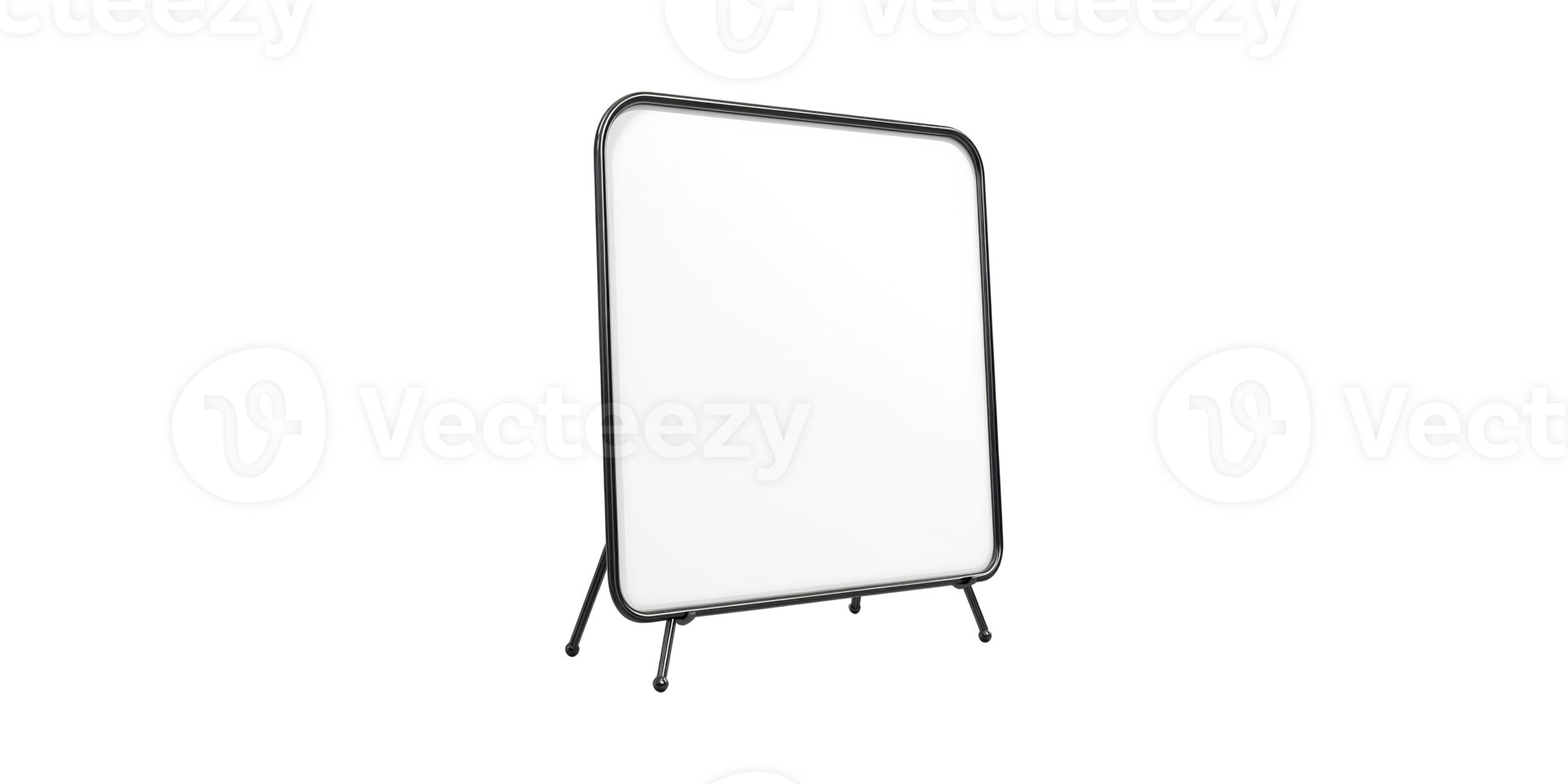Portable Whiteboard With Metal Frame And Stand. Ideal For Office Presentations And Educational Use Isolated On Transparent Background png