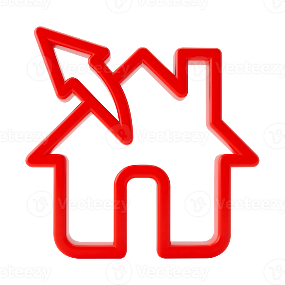 Real Estate Growth Icon Upward Arrow and House png