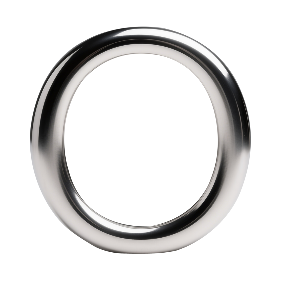 Shiny Metallic Ring. Silver Circular Bangle png