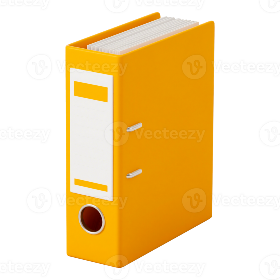 A Yellow Binder for Organizing Documents and Files png