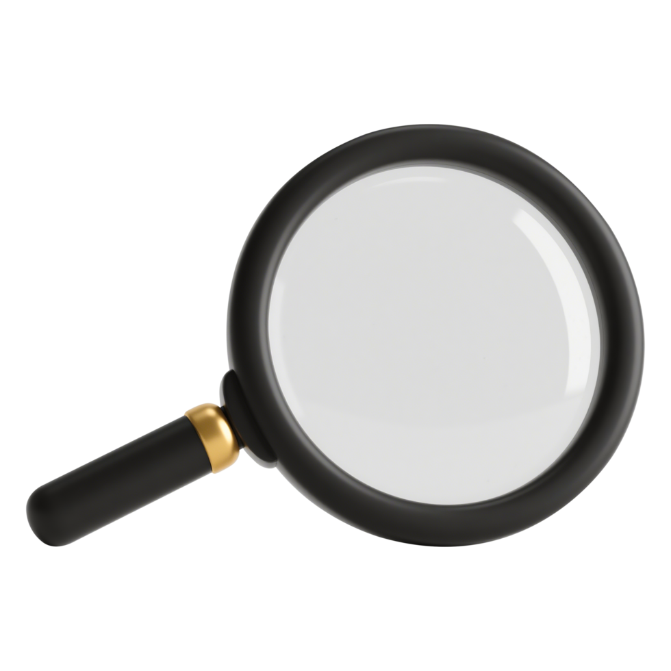 Magnifying Glass 3D Cartoon Illustration png