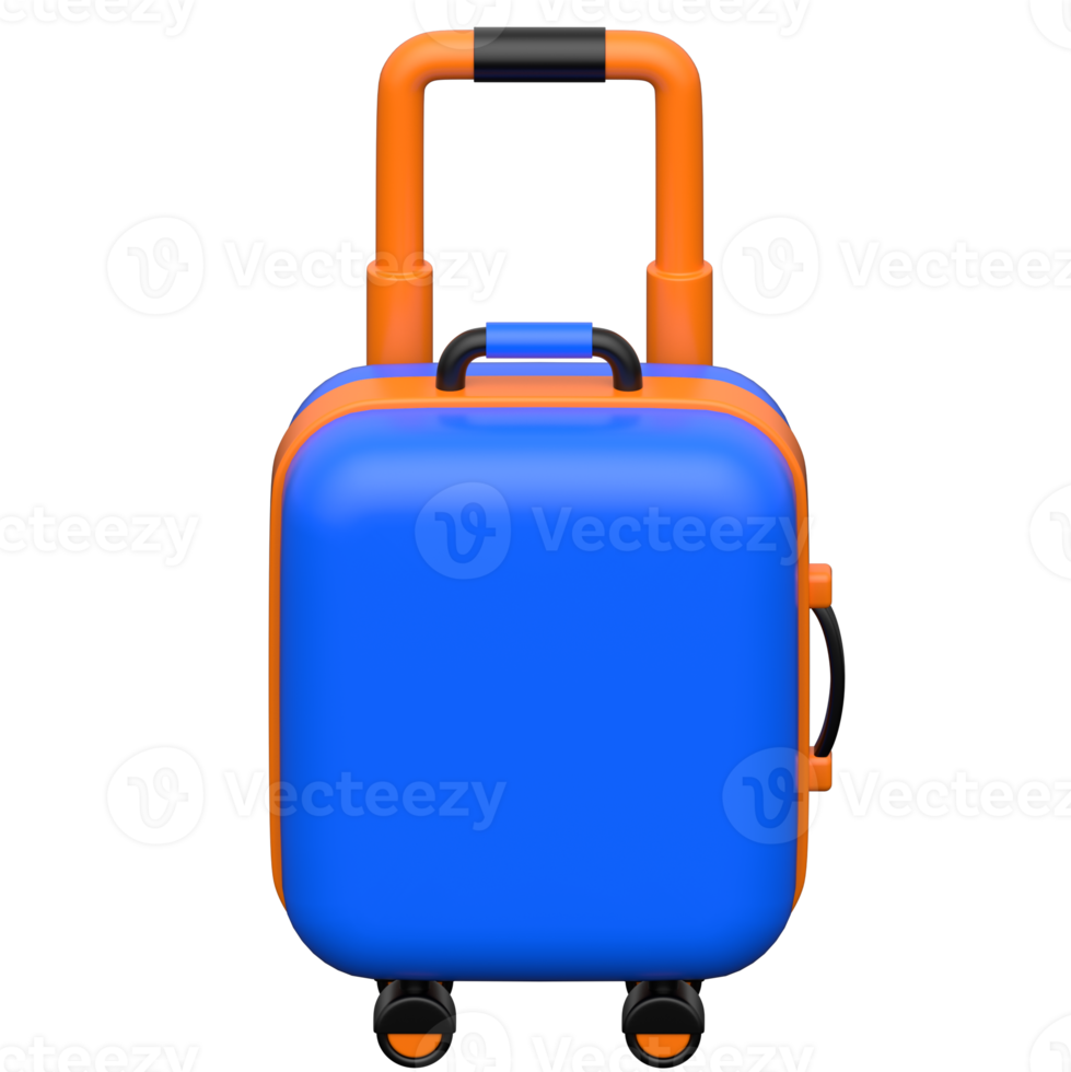 Trolley Bag 3D icon on transparent background png