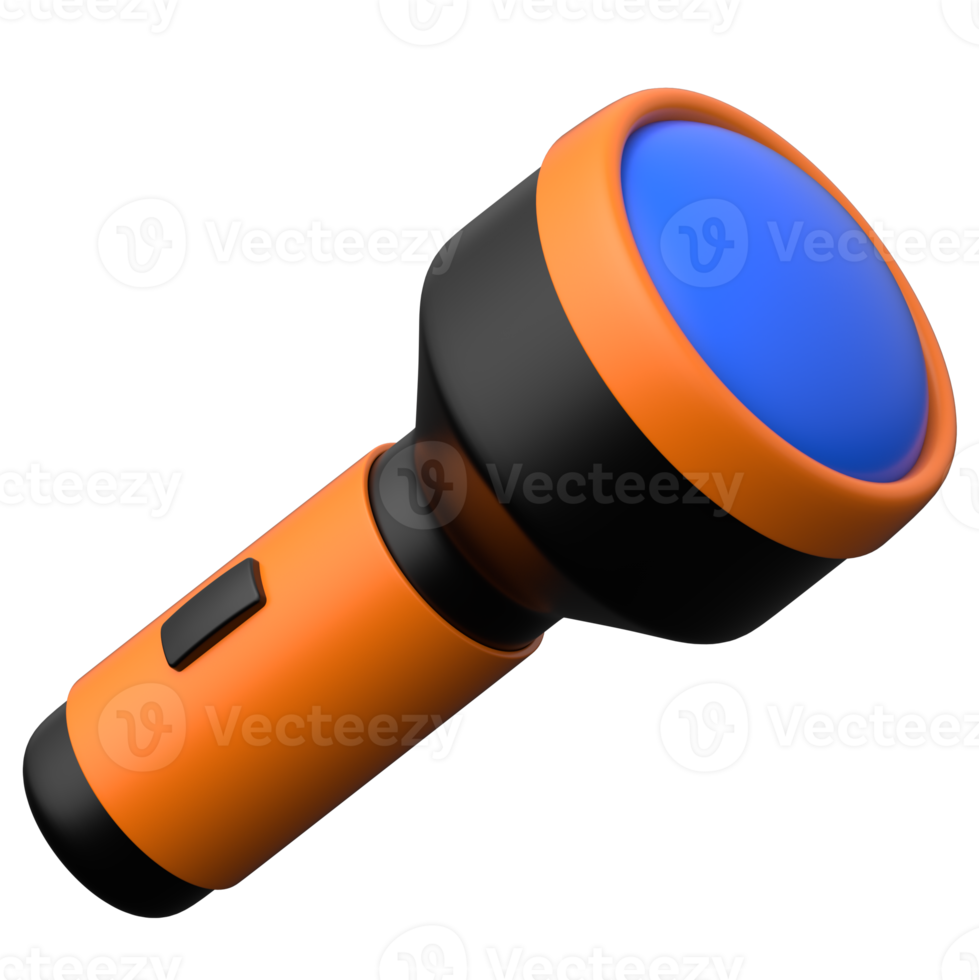 Flash Light 3D icon on transparent background png