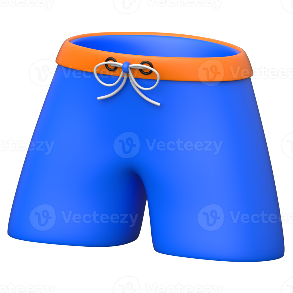 Blue Shorts 3D icon on transparent background png