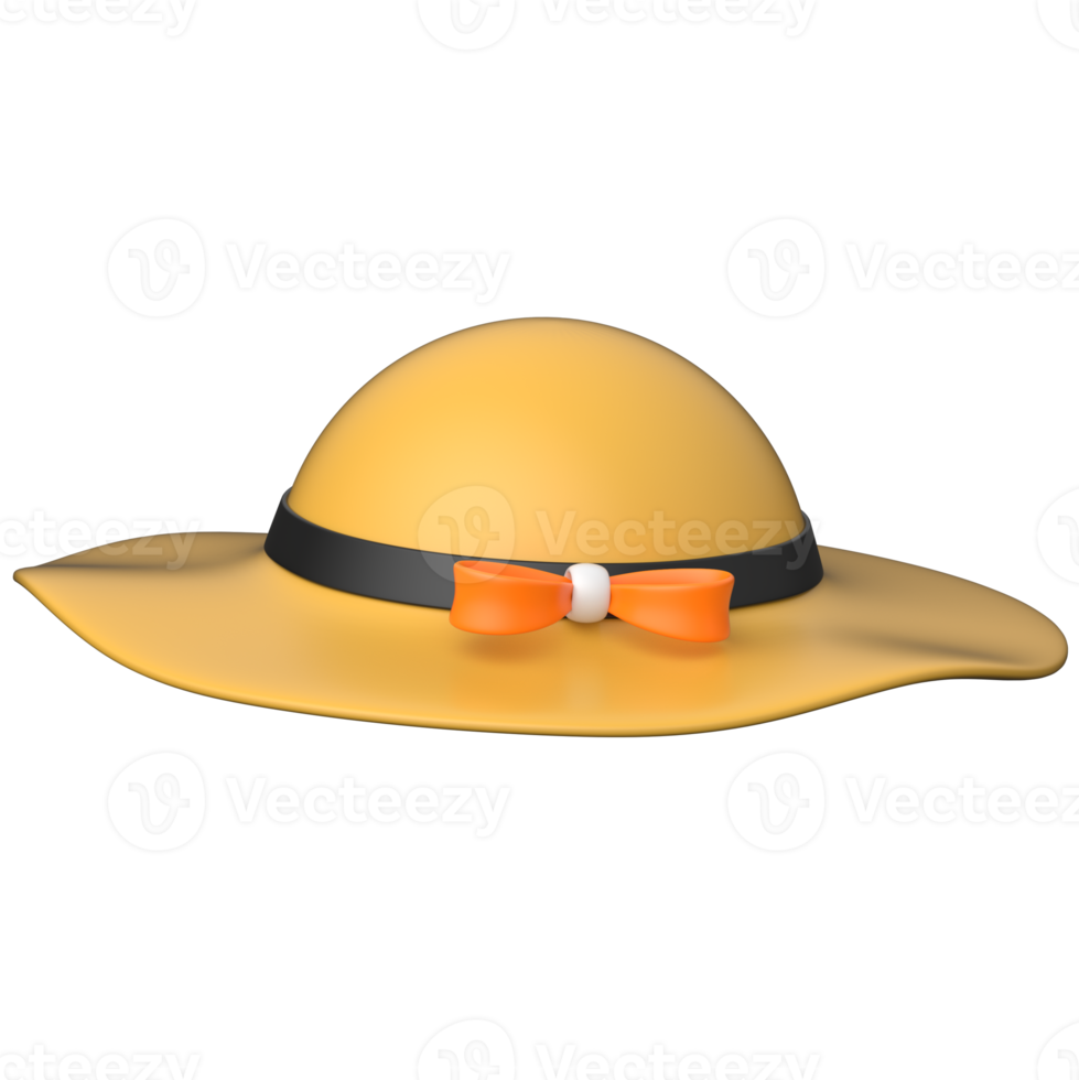 Sunhat 3D icon on transparent background png