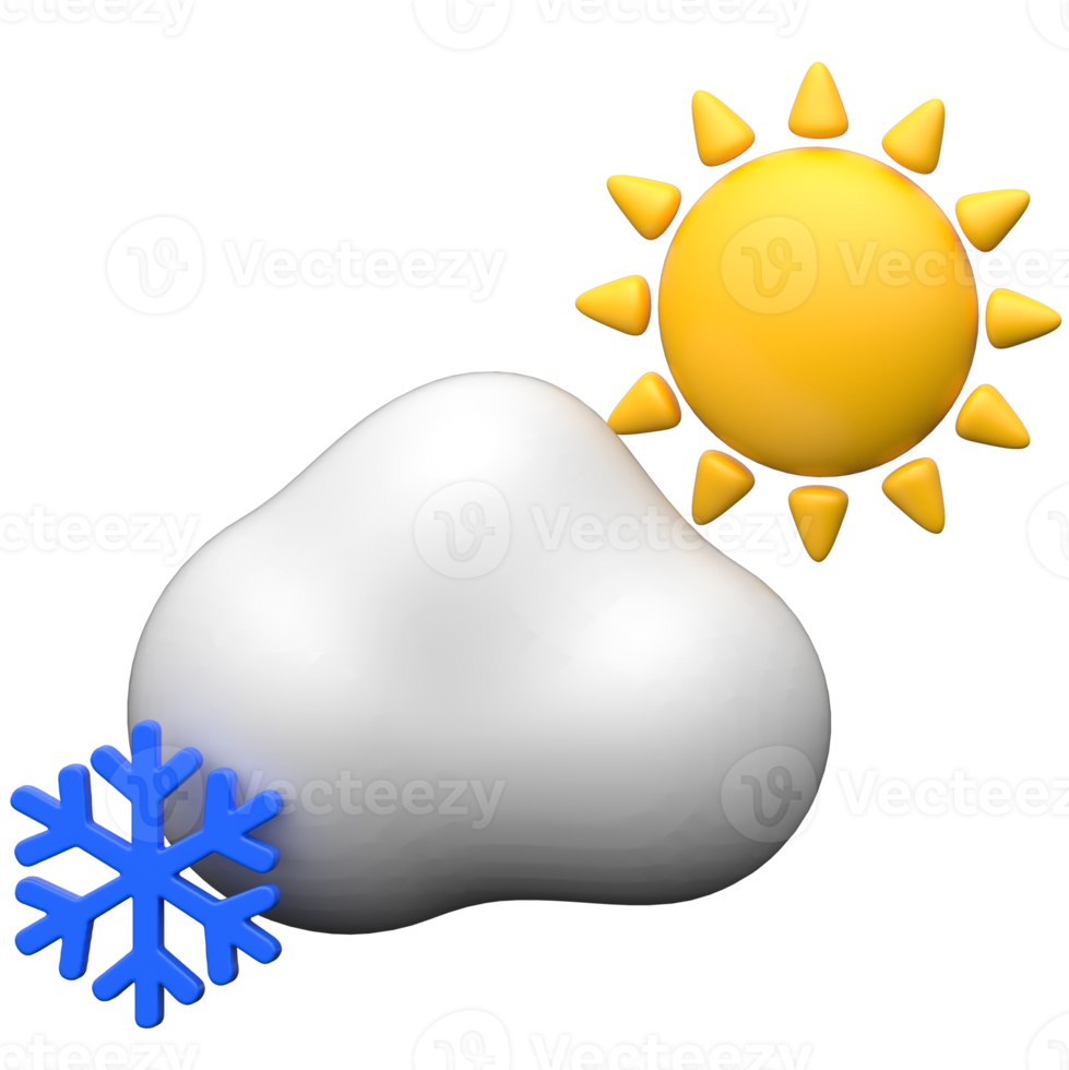 Weather 3D icon on transparent background png