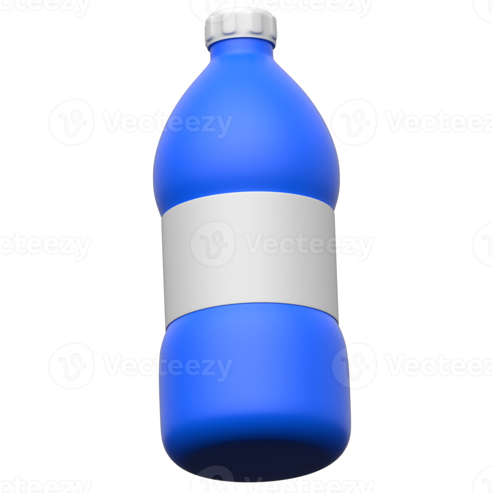 Water Bottle 3D icon on transparent background png