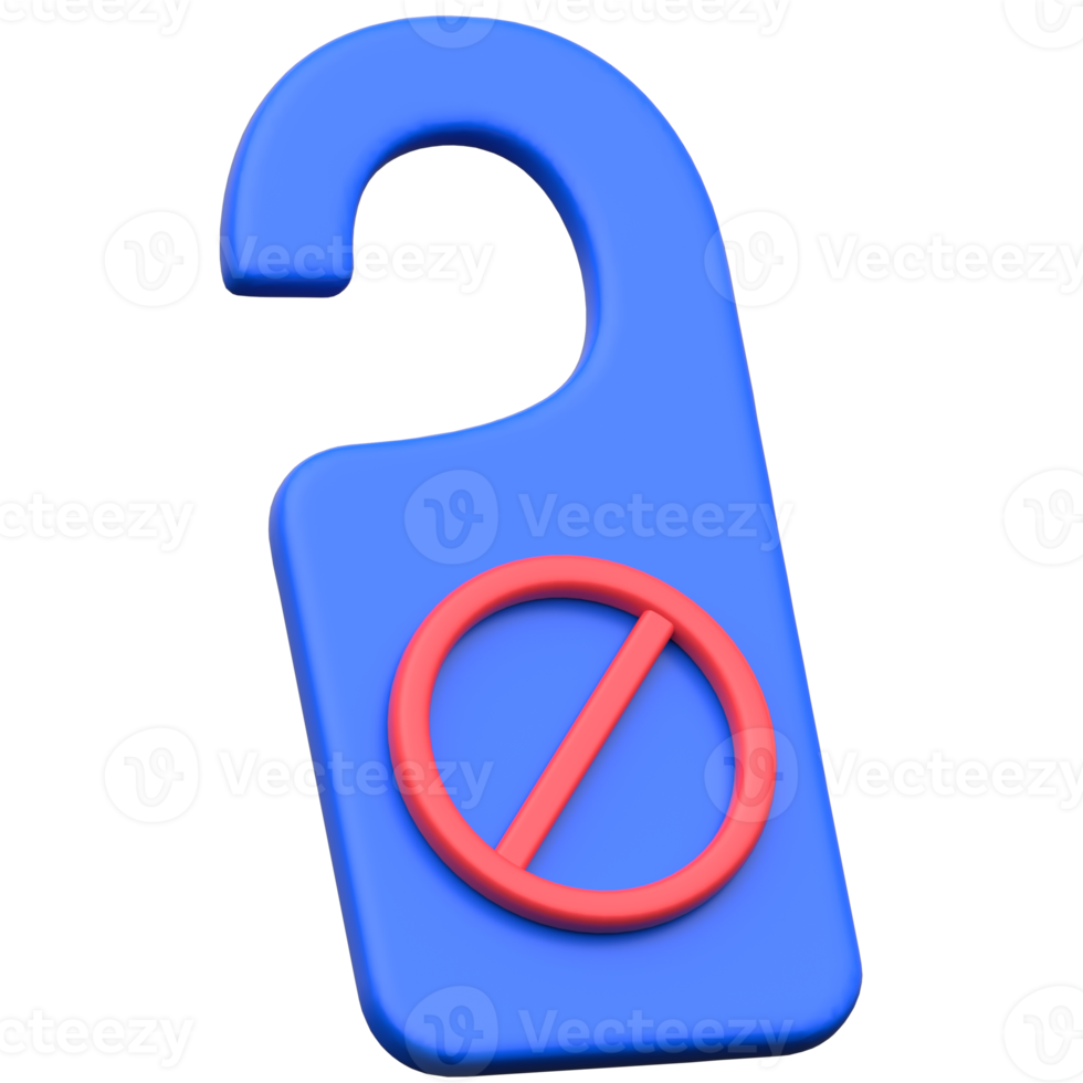 Do not disturb 3D icon on transparent background png
