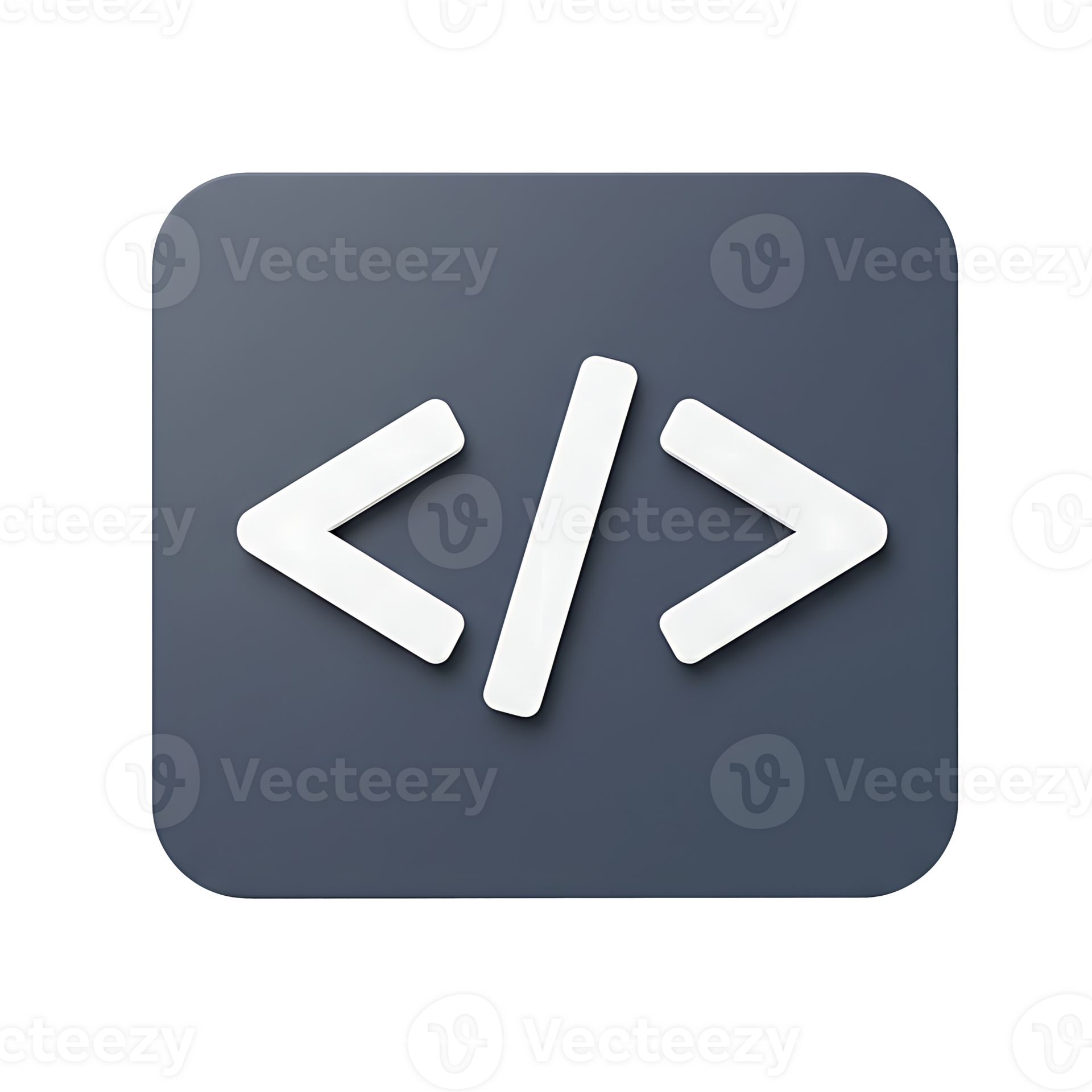 Minimal 3D programming icon logo symbol transparent image great for ...