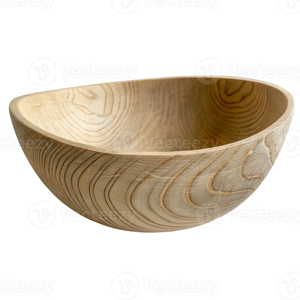 wooden bowl isolated on transparent background png