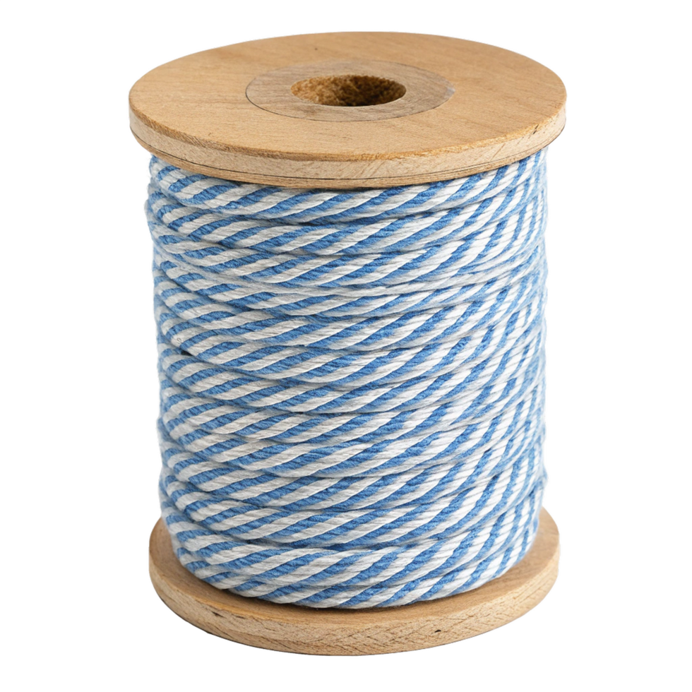 blue and white spool of twine png