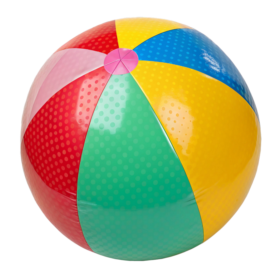 a beach ball with a colorful pattern png
