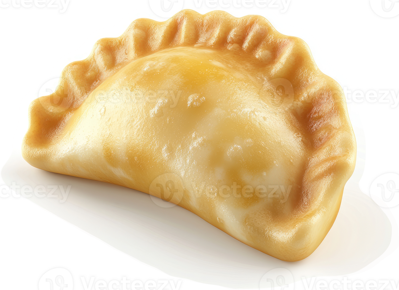 Golden-brown, half-moon-shaped empanada. png