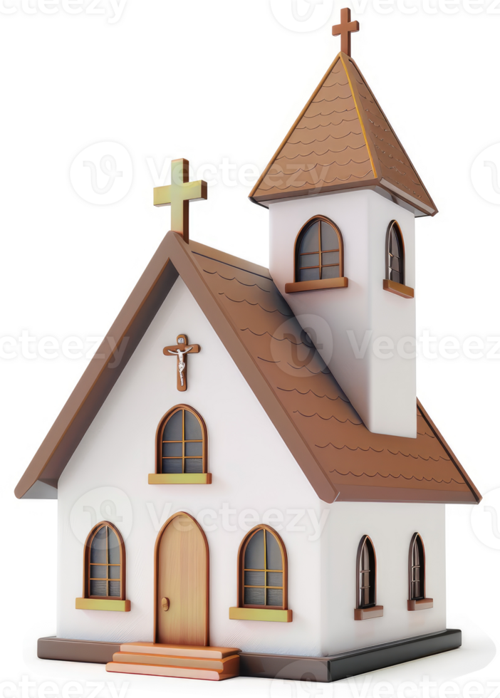Small, stylized illustration of a church building. png