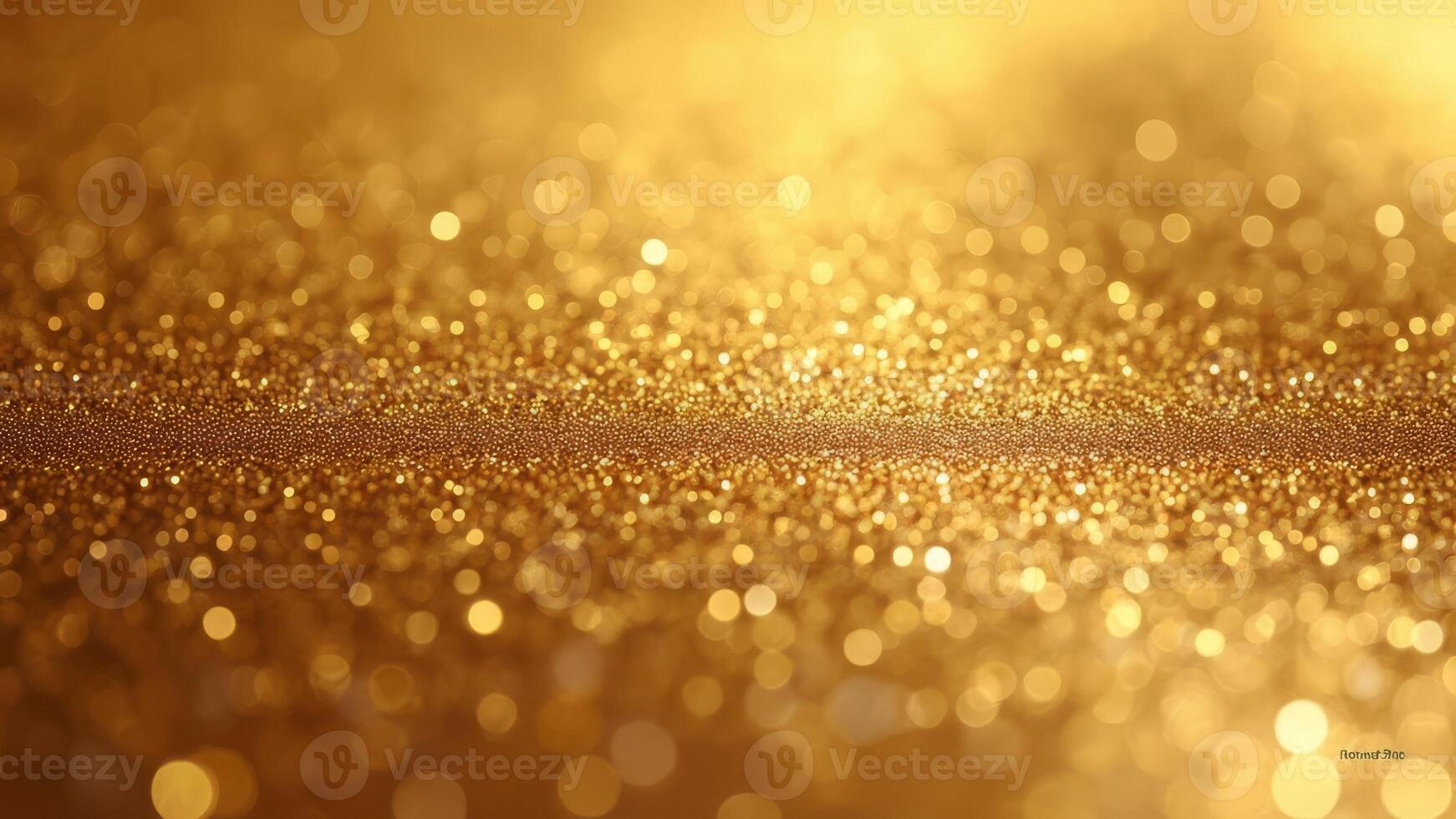 Golden glitter texture background with bokeh effect photo