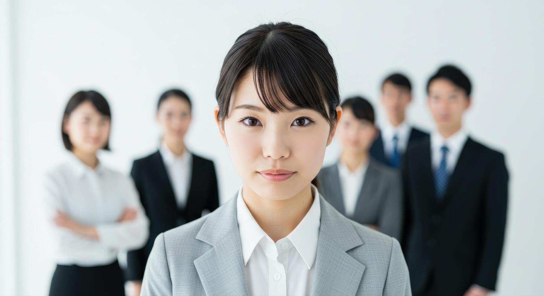Effective Team Leadership Female Focused On Success of the Project photo