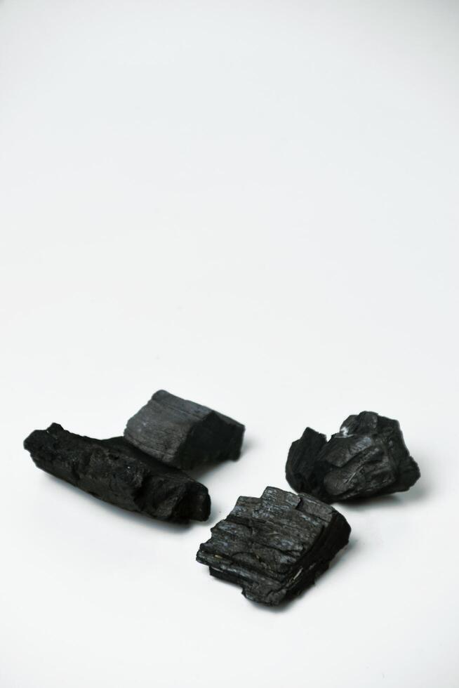 Natural wood charcoal pieces from above photo