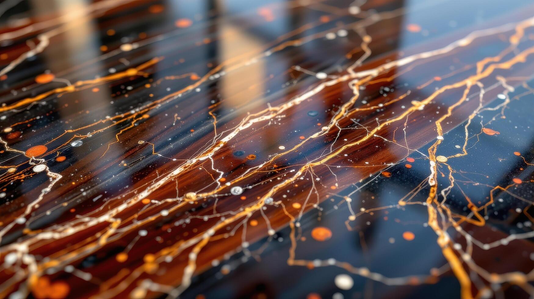 closeup of marble surface reflections photo
