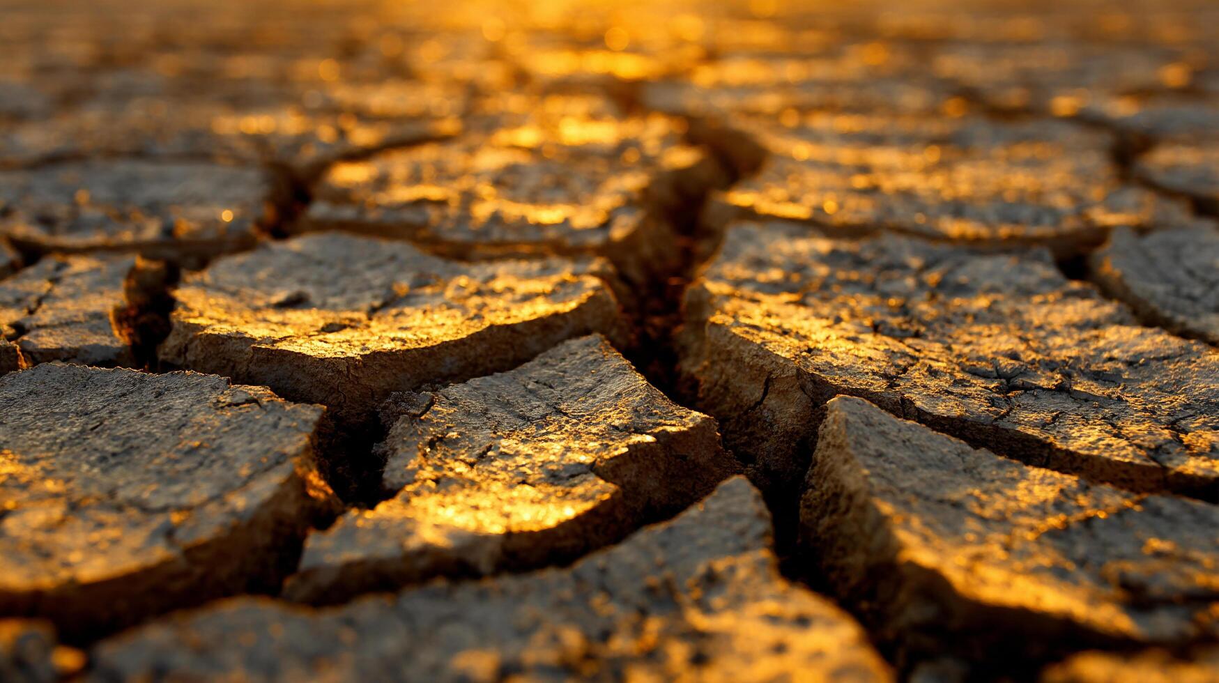 Cracked earth drought soil texture dry land global warming climate change crisis photo