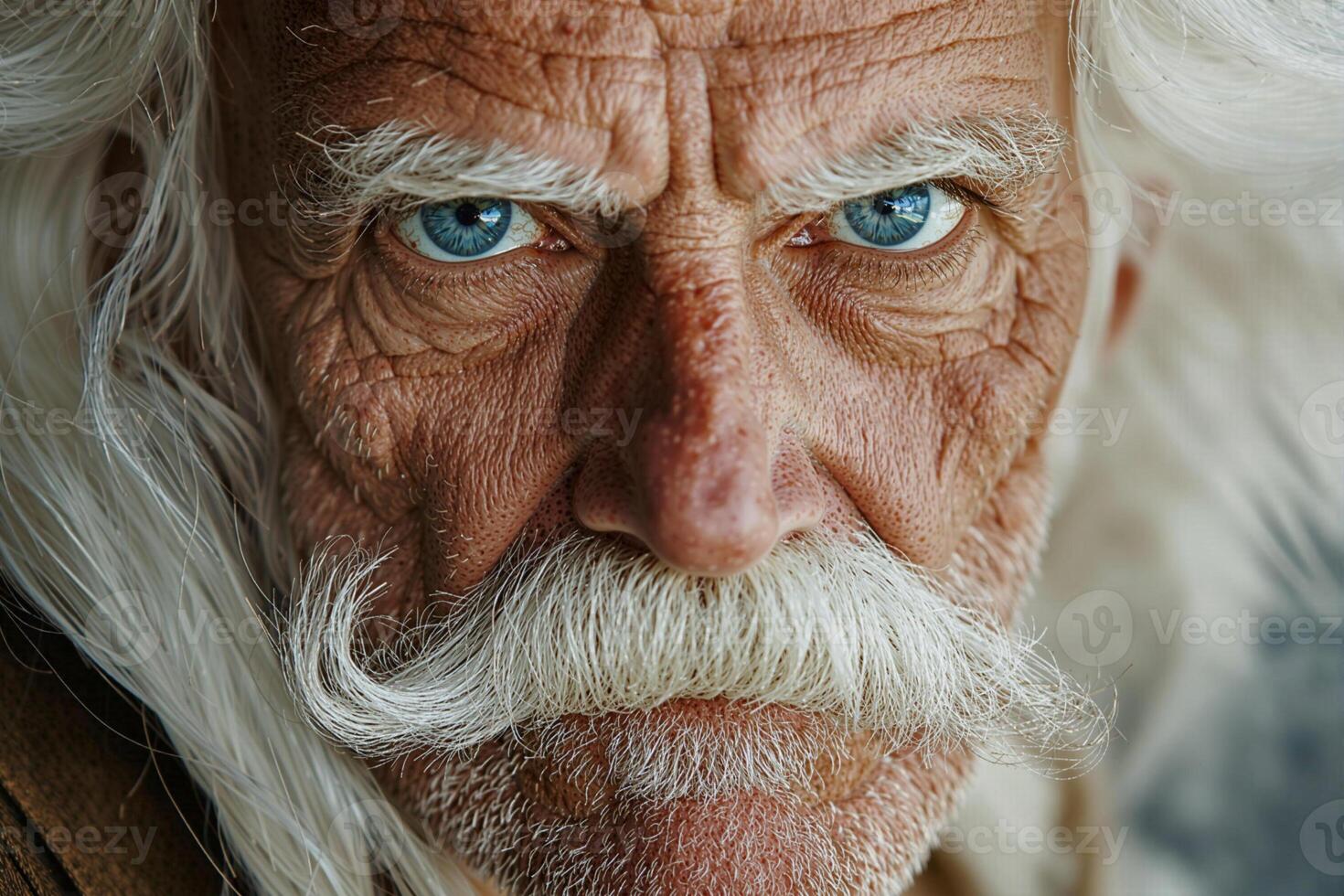 Portrait of a senior man showing wisdom and experience photo