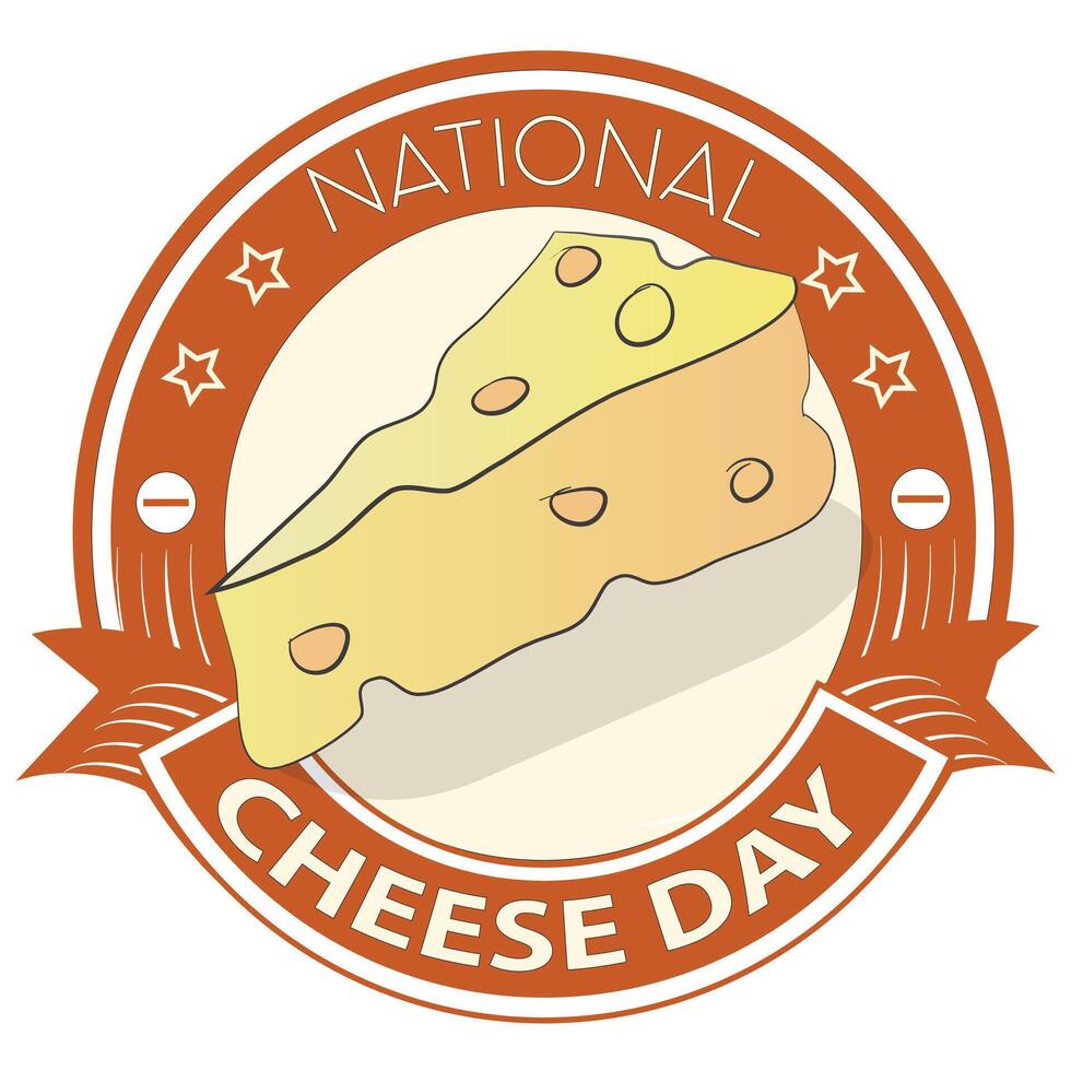National Cheese Day Sign and Badge vector