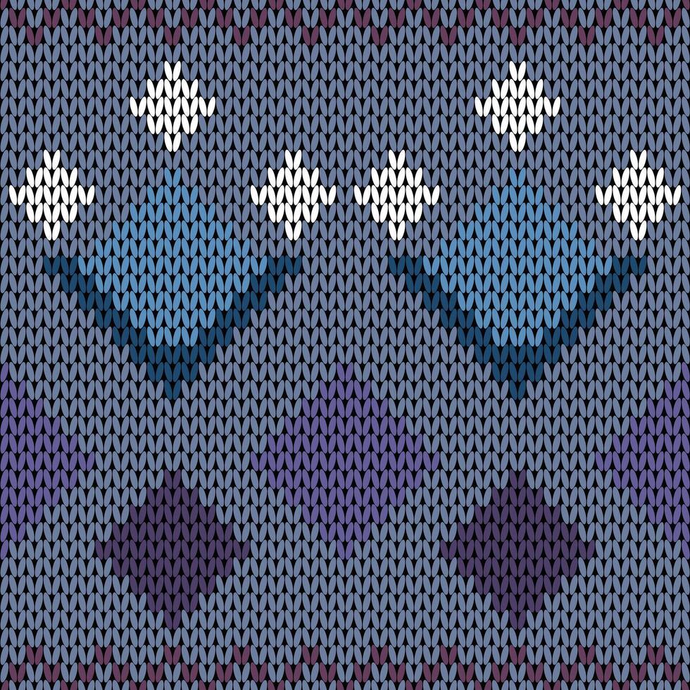 a knitted sweater with blue and purple colors vector
