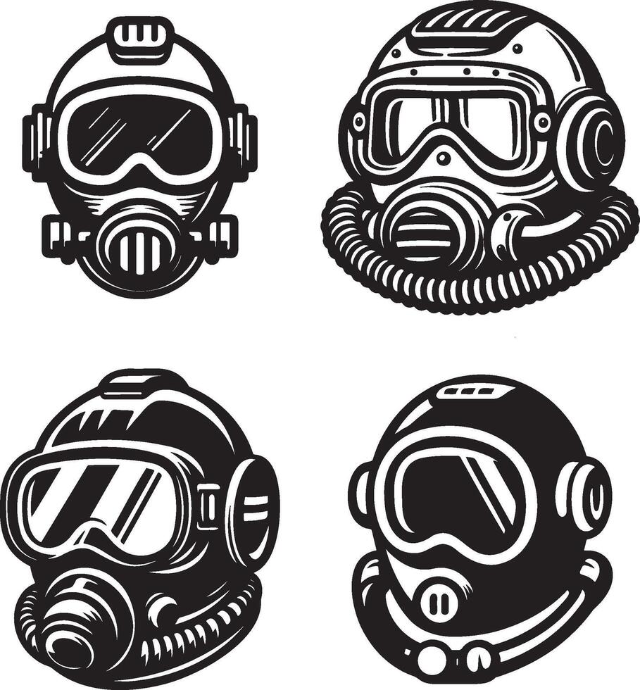 Diving Helmet Illustration. vector
