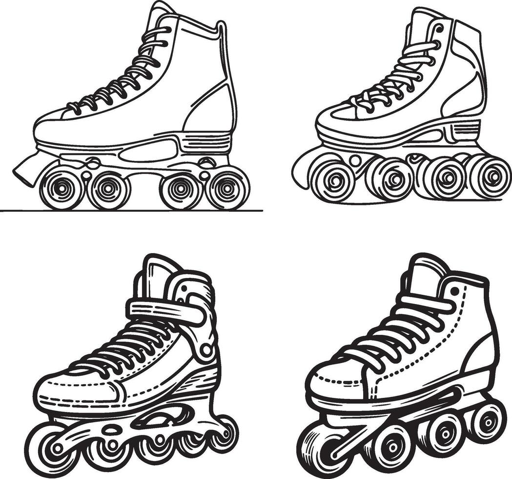 Inline Skates Illustration. vector