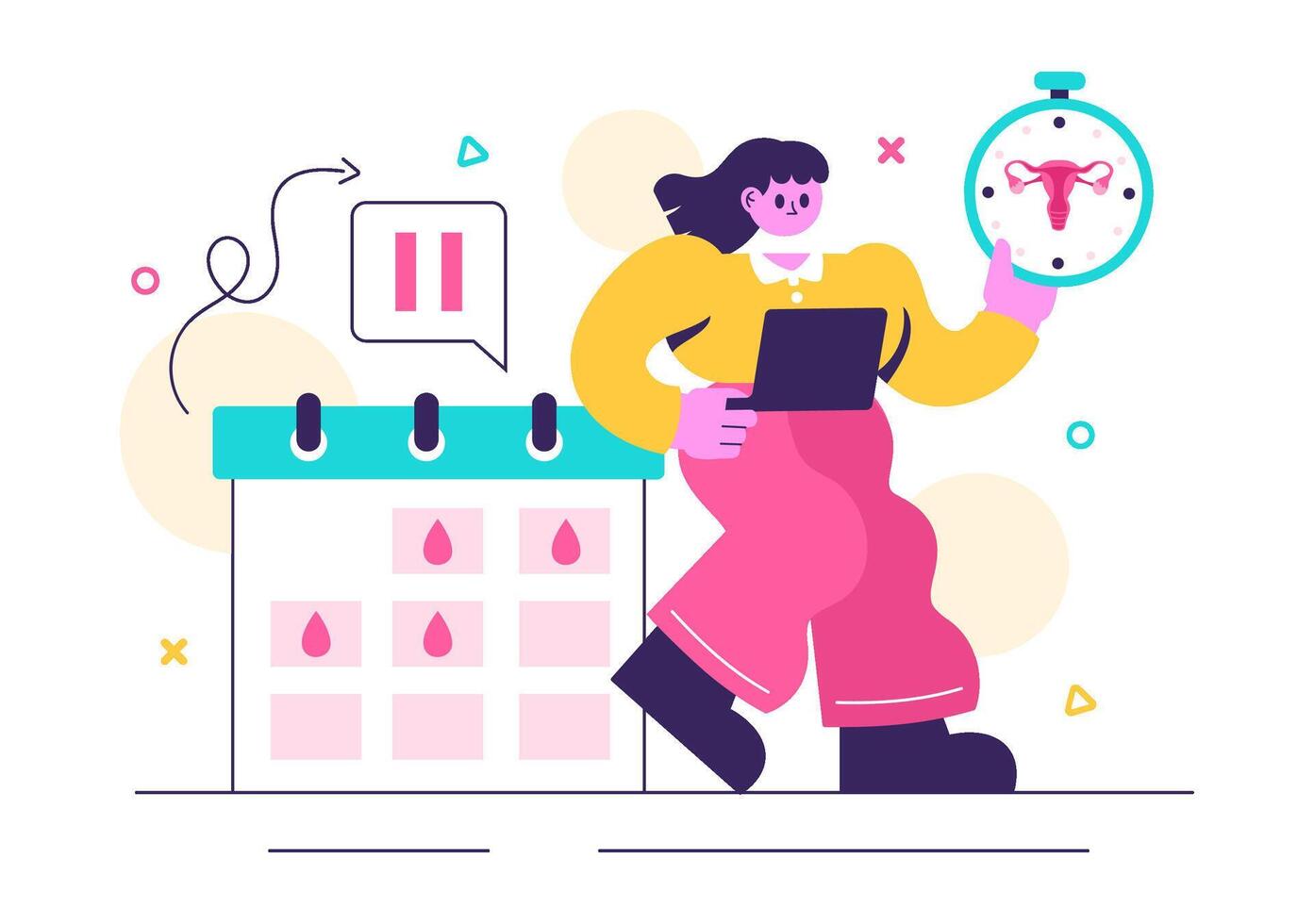 Hormonal Therapy Healthcare Illustration for Endocrine System Balance vector