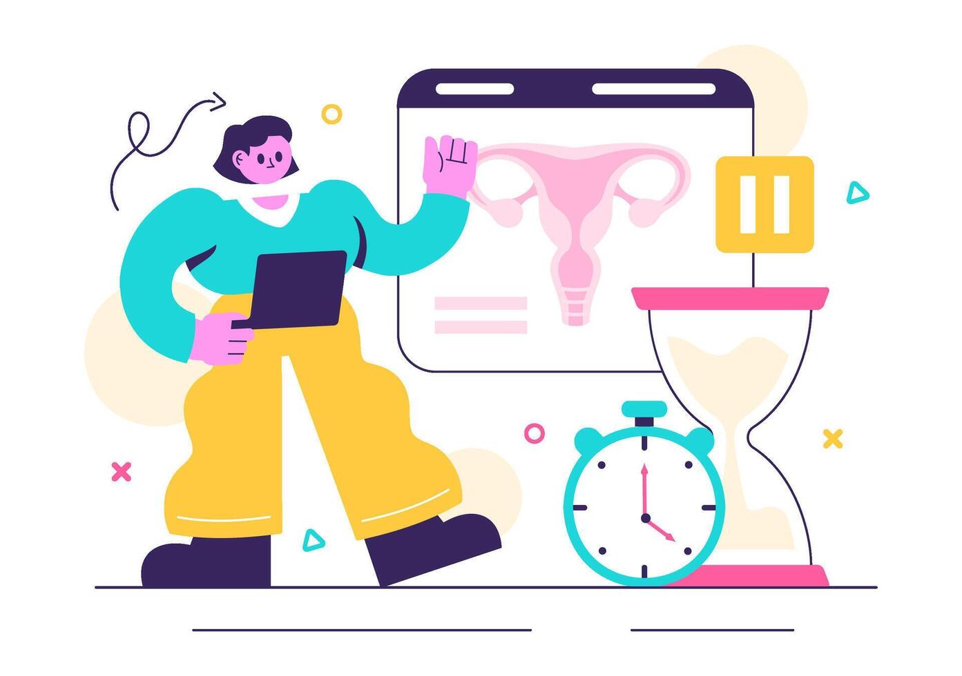 Hormone Therapy Design Featuring Healthcare Flat Style Background vector