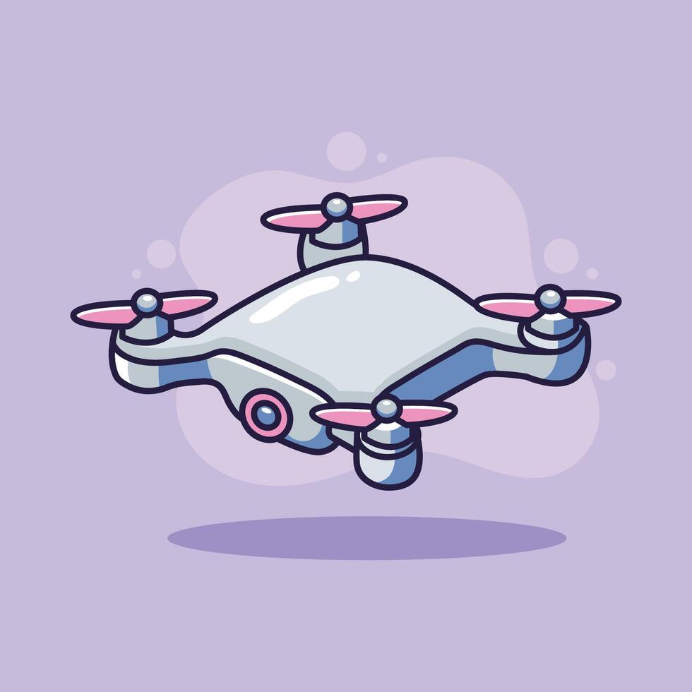 Drone icon. illustration in cartoon style. vector