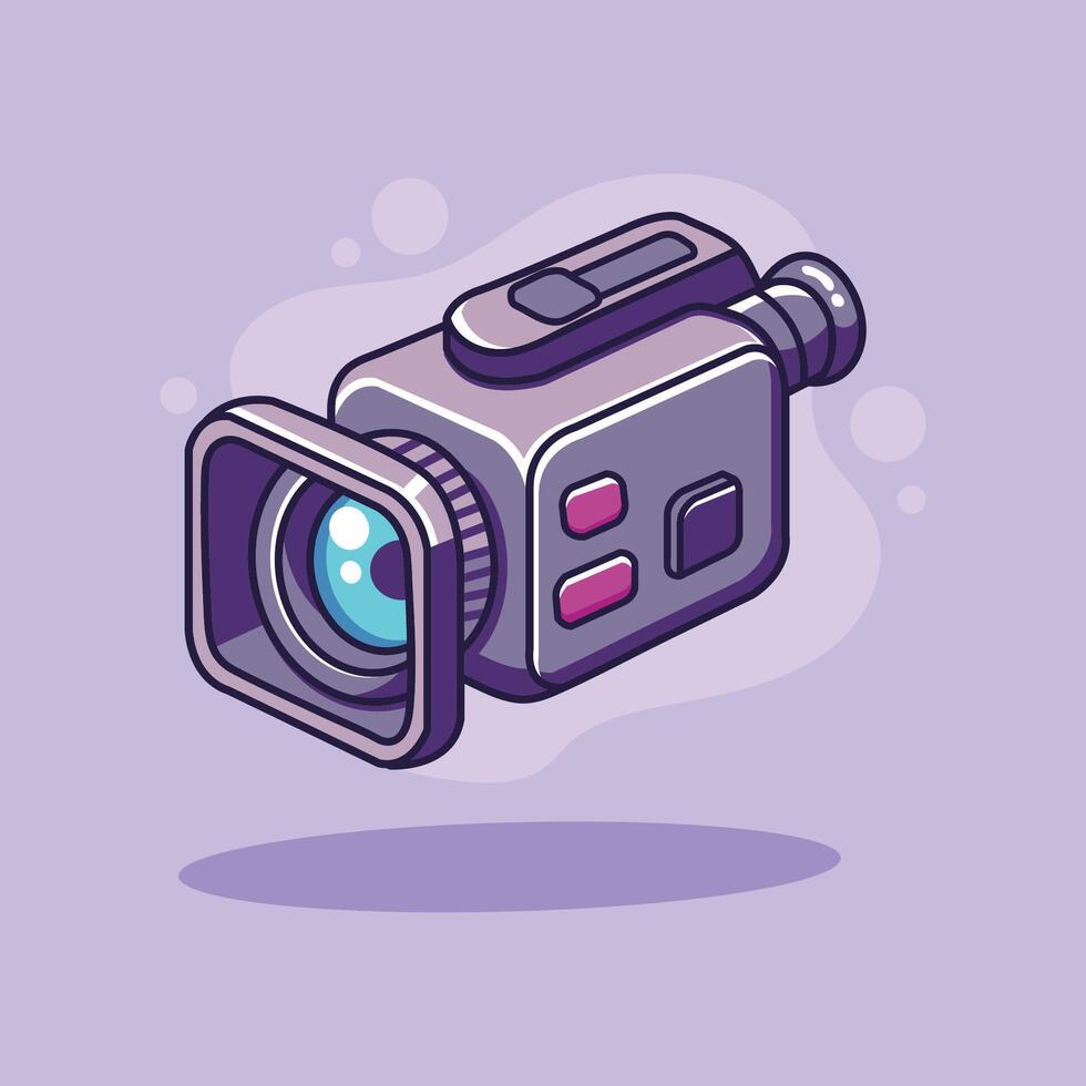 Cartoon Camera Illustration for Content Creation vector