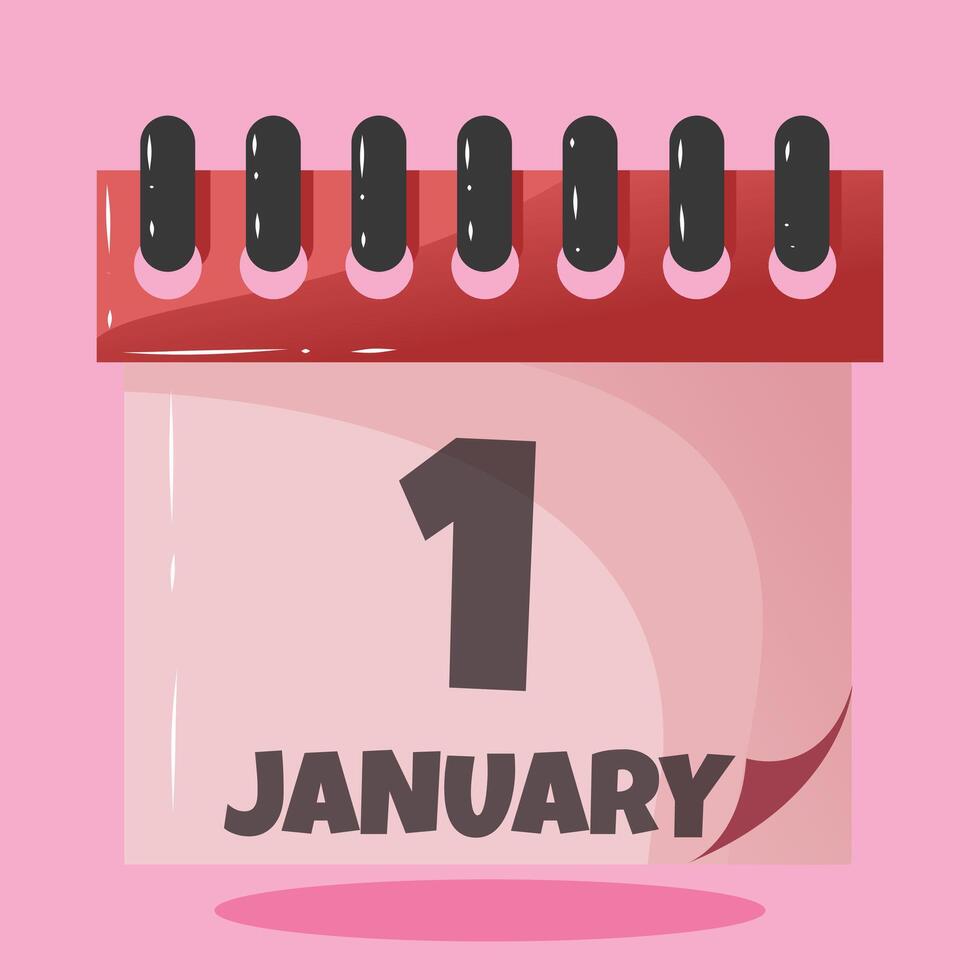 A calendar with the word january on it vector