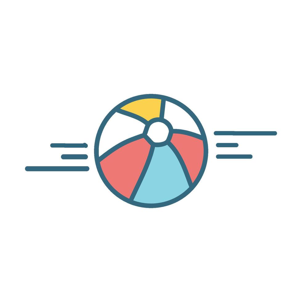 beach ball icon illustration vector