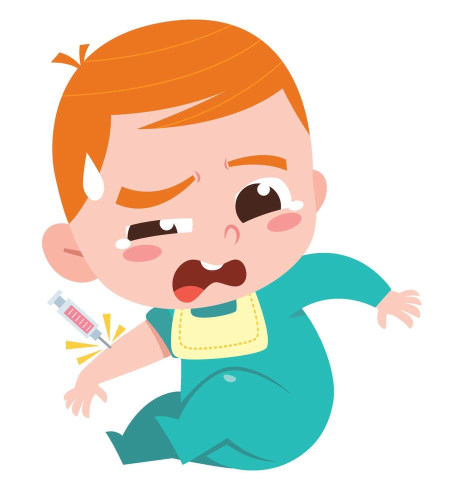 Baby Crying After Injection vector