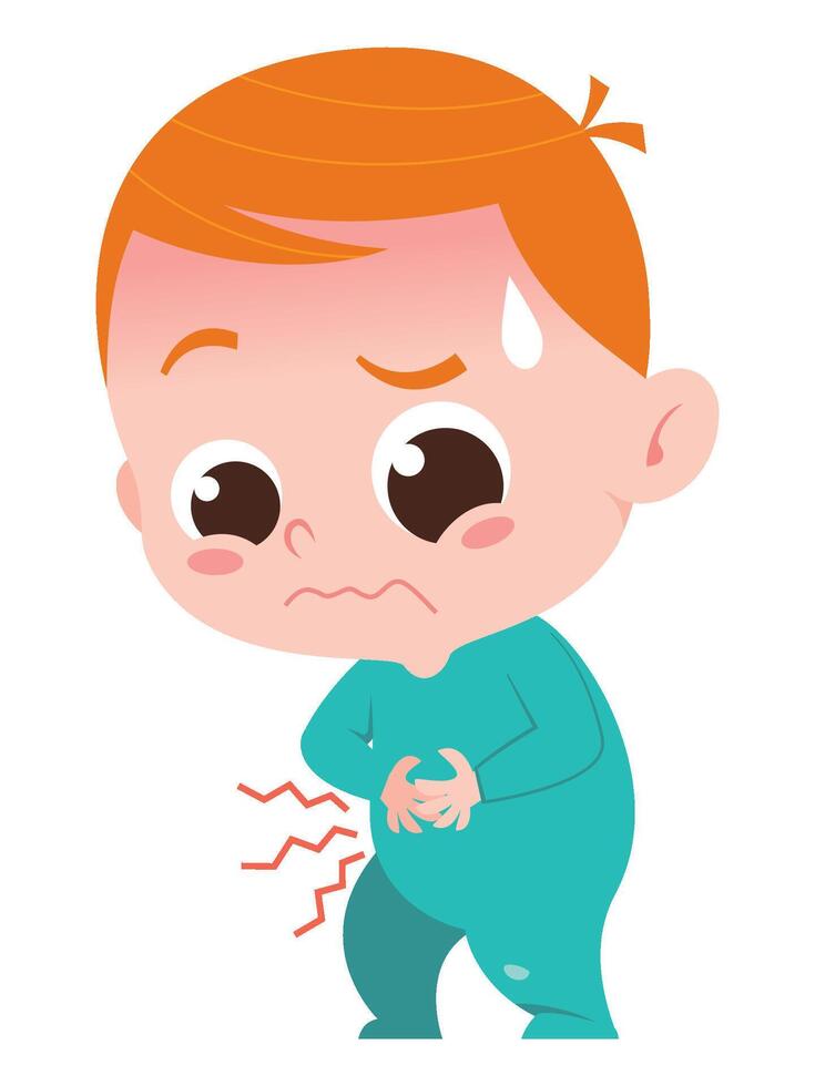 Baby Experiencing Stomach Pain and Discomfort vector