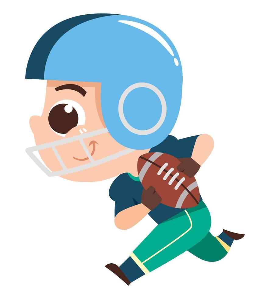 Kids Football Player in Action vector