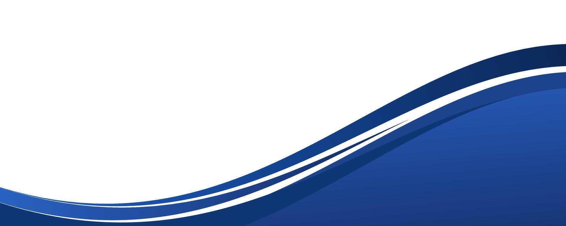 Blue and white corporate wave banner for promotion vector