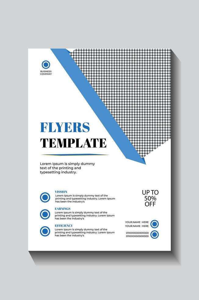 Stylish Corporate Flyer Template for Business Promotion, vector