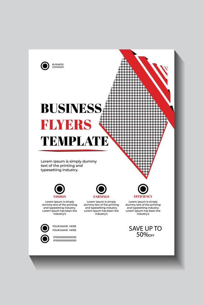 Modern Business Flyer Template with Cityscape, vector