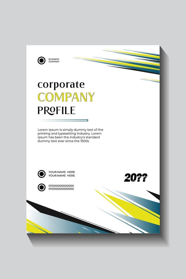 Corporate Company Profile Cover Design, vector