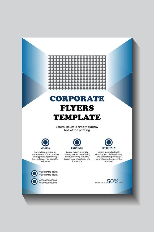 Corporate Flyers Template for Business Marketing, vector