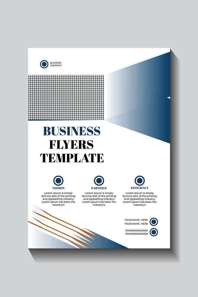 Business Flyers Template with Modern Design, vector