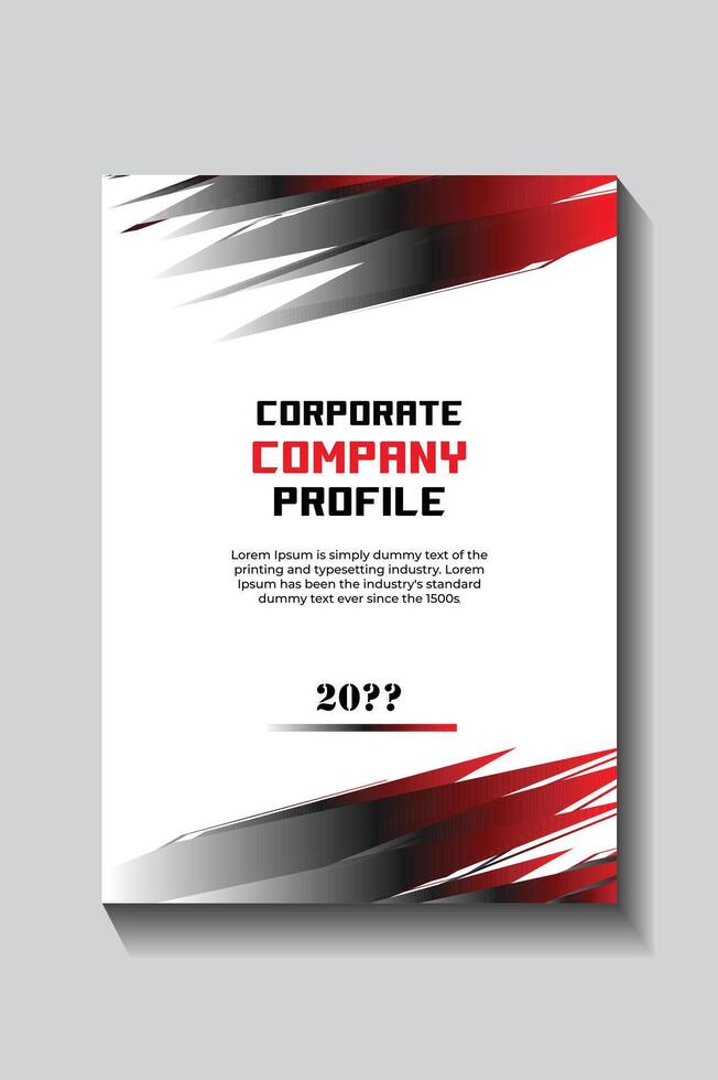 Stylish Company Profile Cover with Abstract Geometric Design, vector