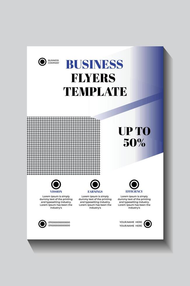 Business Flyers Template with City Skyline, vector