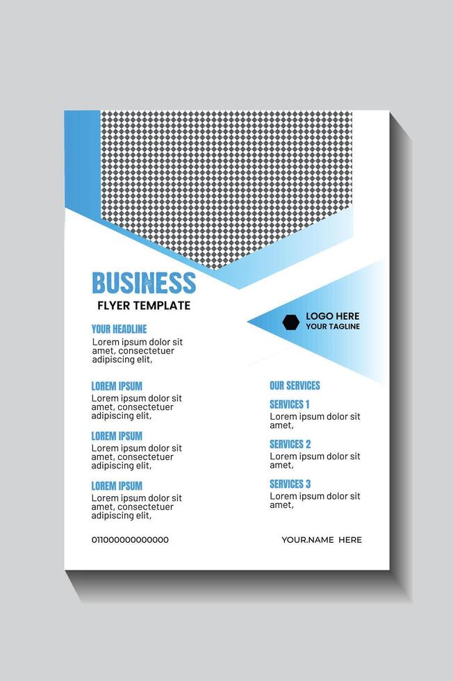 Professional Business Flyer Template with Orange Accents vector